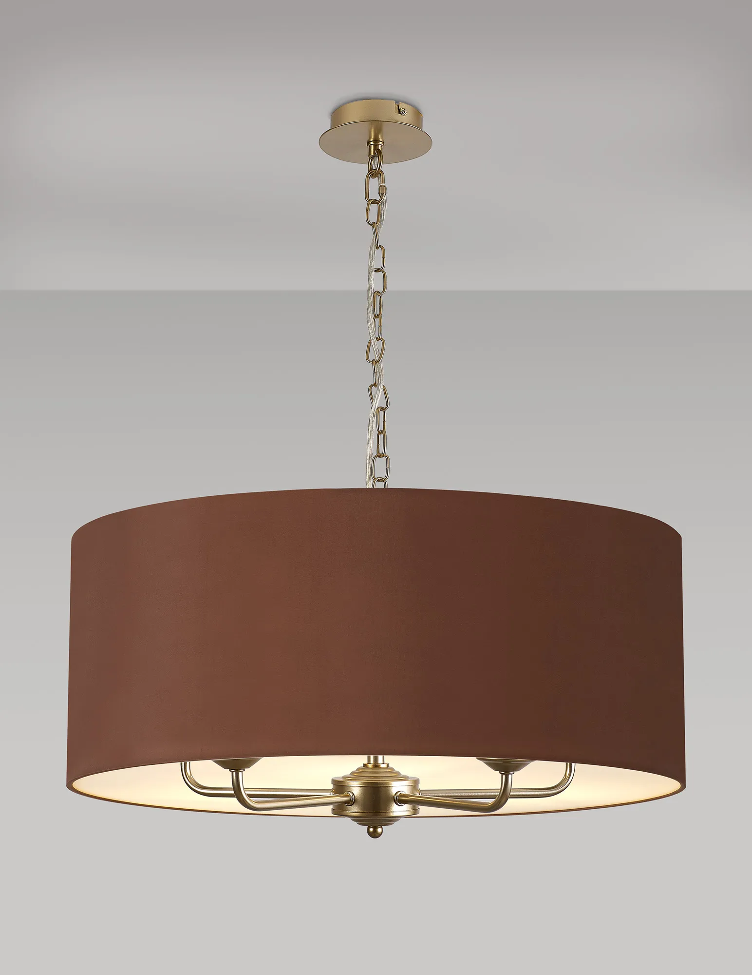 Banyan 60cm 5 Light Pendant Champagne Gold; Taupe DK0984  Deco Banyan CG TA